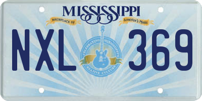 MS license plate NXL369