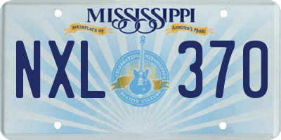 MS license plate NXL370