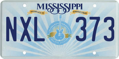 MS license plate NXL373
