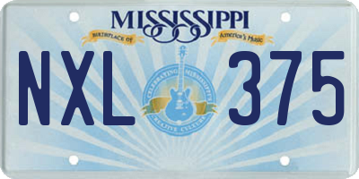 MS license plate NXL375