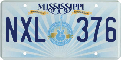 MS license plate NXL376