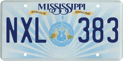 MS license plate NXL383