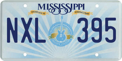 MS license plate NXL395