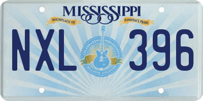 MS license plate NXL396