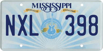 MS license plate NXL398