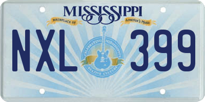 MS license plate NXL399