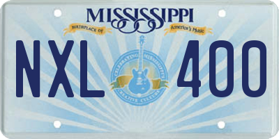MS license plate NXL400