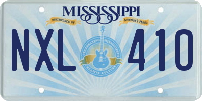 MS license plate NXL410