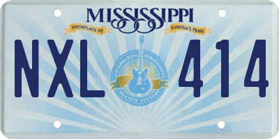 MS license plate NXL414