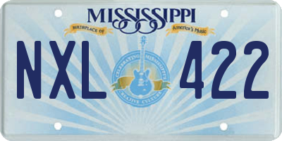 MS license plate NXL422