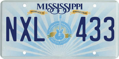 MS license plate NXL433