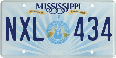 MS license plate NXL434