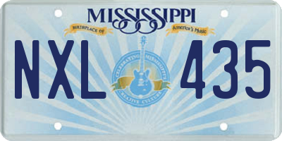 MS license plate NXL435
