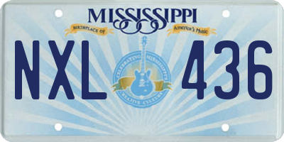 MS license plate NXL436