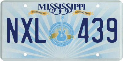 MS license plate NXL439
