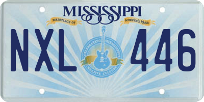 MS license plate NXL446