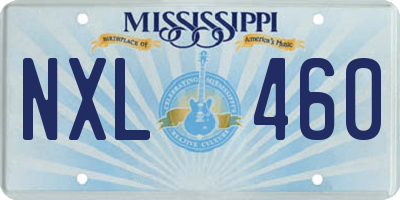 MS license plate NXL460