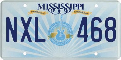 MS license plate NXL468
