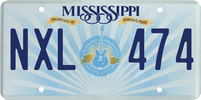 MS license plate NXL474