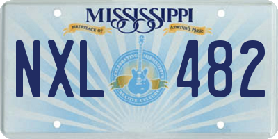 MS license plate NXL482