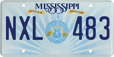 MS license plate NXL483