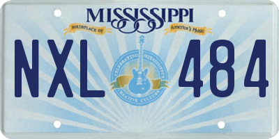 MS license plate NXL484