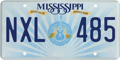 MS license plate NXL485