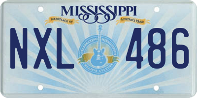 MS license plate NXL486