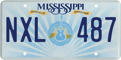 MS license plate NXL487
