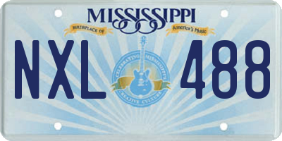 MS license plate NXL488