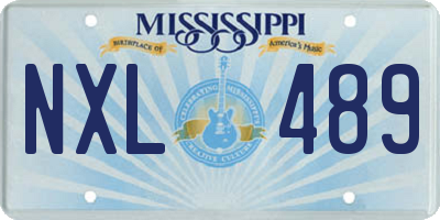 MS license plate NXL489