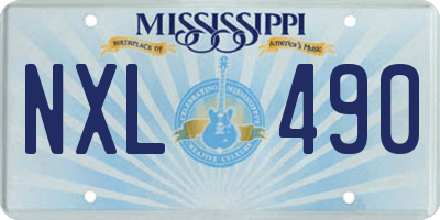 MS license plate NXL490