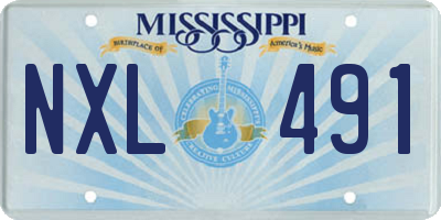 MS license plate NXL491