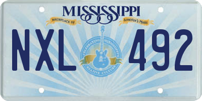 MS license plate NXL492