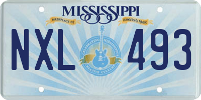 MS license plate NXL493