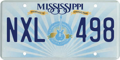 MS license plate NXL498