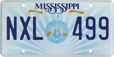 MS license plate NXL499