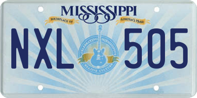 MS license plate NXL505