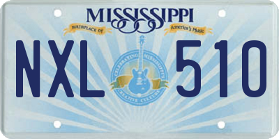 MS license plate NXL510