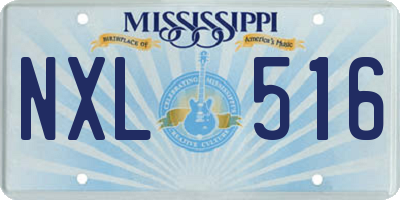 MS license plate NXL516