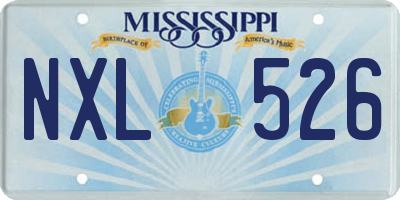 MS license plate NXL526