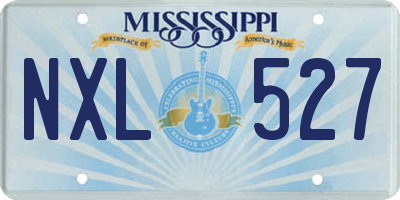 MS license plate NXL527