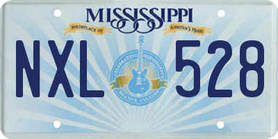 MS license plate NXL528