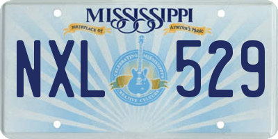 MS license plate NXL529