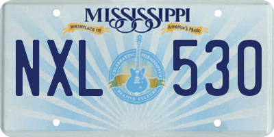 MS license plate NXL530