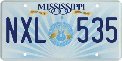 MS license plate NXL535