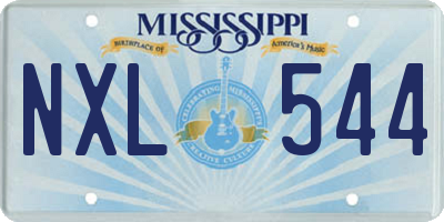 MS license plate NXL544