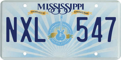 MS license plate NXL547