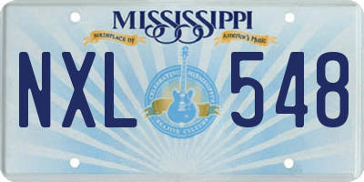 MS license plate NXL548