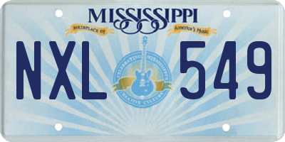 MS license plate NXL549